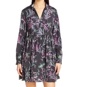 Ted Baker Floral Hummingbird Black Dress